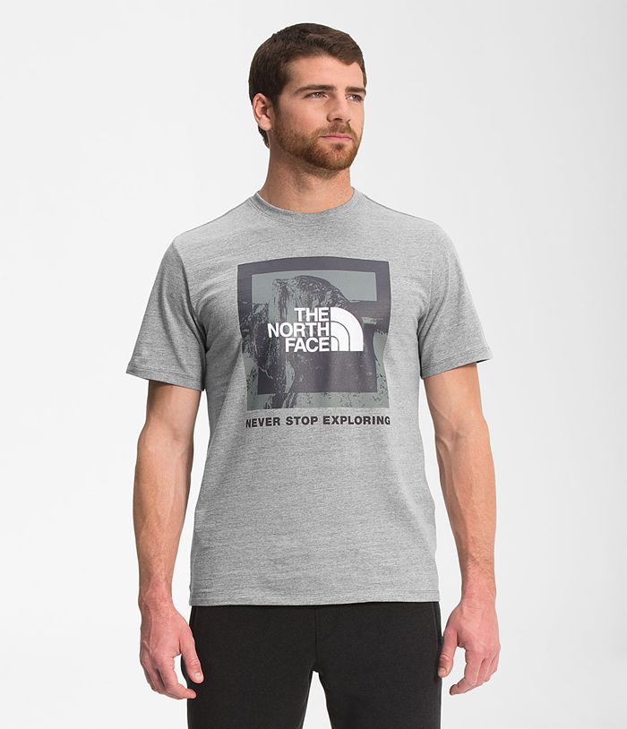 Camiseta The North Face Hombre Recycled Climb Gráfico Manga corta Gris - Peru 94023WVKO